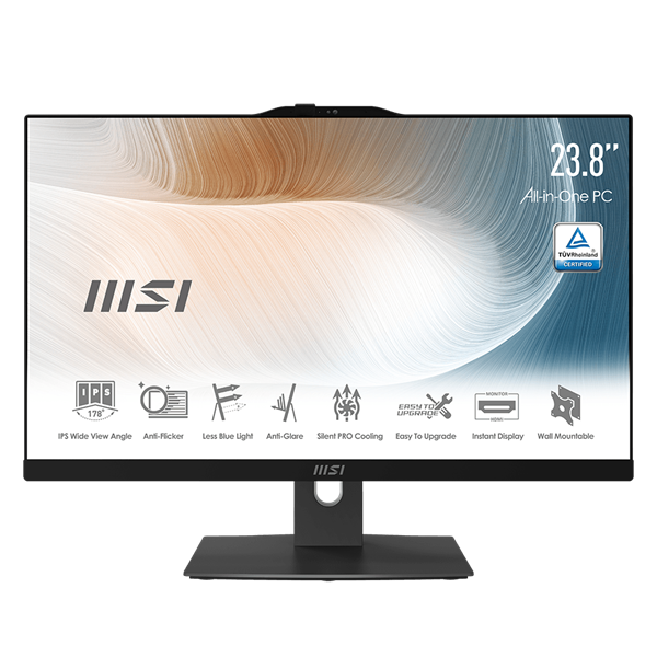 MSI Business AIO Modern AM242P 1M-2088XEU, 23,8" FHD, Core 5 120U, 16GB, 512GB M.2, INT, NoOS, Black