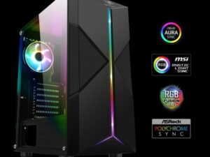 Spirit of Gamer CLONE 3 RGB fekete ablakos táp nélküli ház