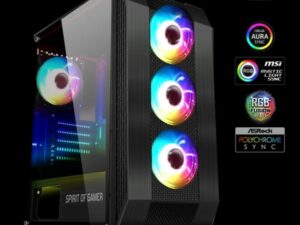 Spirit of Gamer Rogue VI RGB fekete ablakos táp nélküli ház