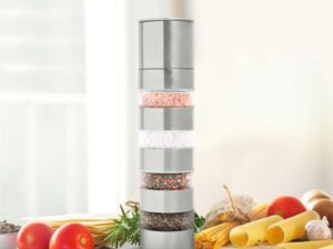 Bewello 4 az 1-ben fűszerőrlő - rozsdamentes acél - 5 x 21 cm