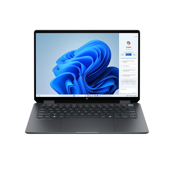 HP OmniBook Ultra Flip 14-fh0005nh, 14.0 2,8K OLED 120Hz Touch, Ultra 9-288V 5,1GHz, 32GB,1TB, Win 11, sötétszürke
