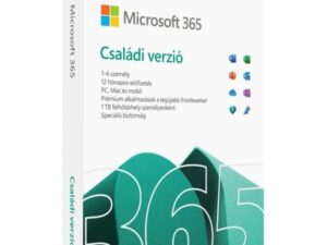 MICROSOFT 365 Családi Family Hungarian EuroZone Subscr 1YR Medialess FY25H2 Dobozos