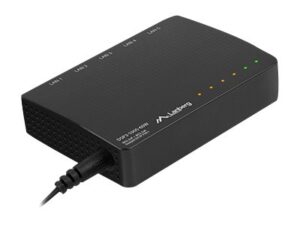 LANBERG switch PoE desktop 5-port 1GB