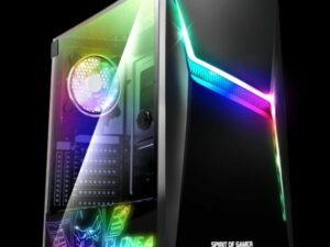 Spirit of Gamer CLONE 4 Black RGB fekete ablakos táp nélküli ATX ház