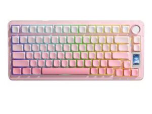 AULA S75 PRO Vezeték Nélküli Mechanikus Gamer Billentyűzet - Pink