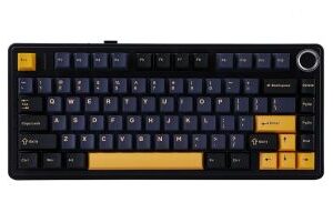 AULA F75 Vezeték Nélküli Mechanikus Gamer Billentyűzet - Fekete-Sárga