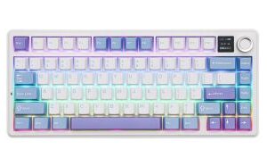 AULA F75 Max Vezeték Nélküli Mechanikus Gamer Billentyűzet - Fehér-Kék