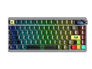 AULA NOVA 75 Vezeték Nélküli Mechanikus Gamer Billentyűzet - Fekete-Átlátszó