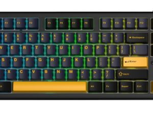 AULA F87 Vezeték Nélküli Mechanikus Gamer Billentyűzet - Fekete-Narancs