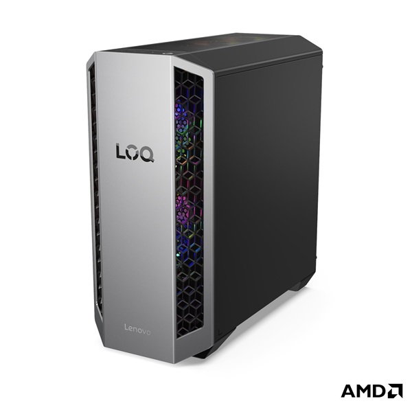 LENOVO LOQ Tower 26ADR10, AMD Ryzen 7 8745HX, 16GB, 512GB, RTX 5060 8GB, NoOS, Luna Grey + Eclipse Black - Image 2