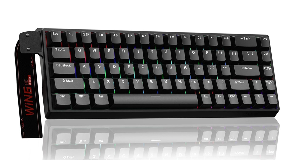 AULA WIN68 HE MAX Magnetic Switch Mechanikus Gamer Billentyűzet - Fekete