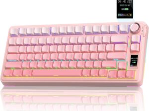 AULA S75 PRO Vezeték Nélküli Mechanikus Gamer Billentyűzet - Pink