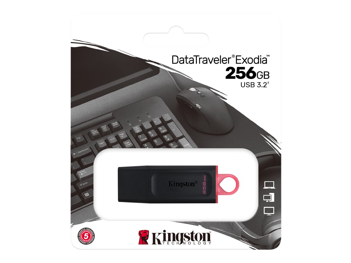 KINGSTON 256GB USB3.2 Gen1 DT Bk+Pink - Image 7
