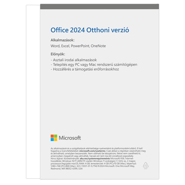 MICROSOFT Office Home 2024 Hungarian EuroZone Medialess - Image 2