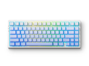 MCHOSE G75 Pro Tri-Mode Vezeték Nélküli Mechanikus Gamer Billentyűzet - Fehér-Kék