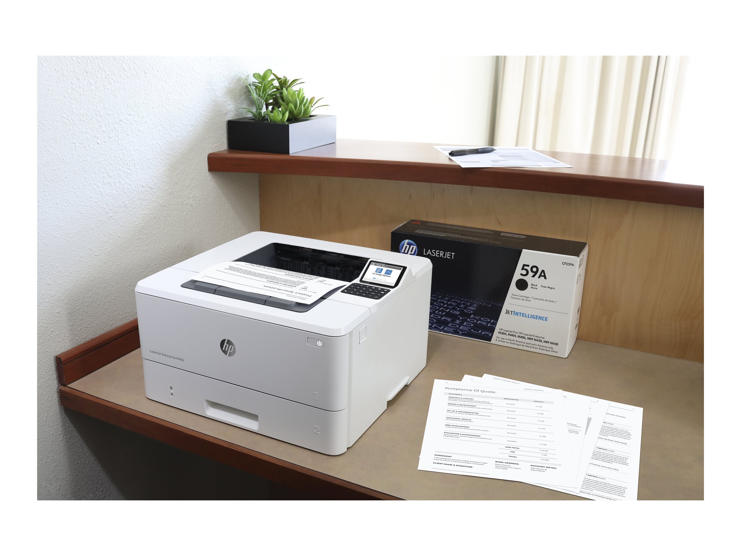 HP LaserJet Enterprise M406dn A4 mono - Image 2