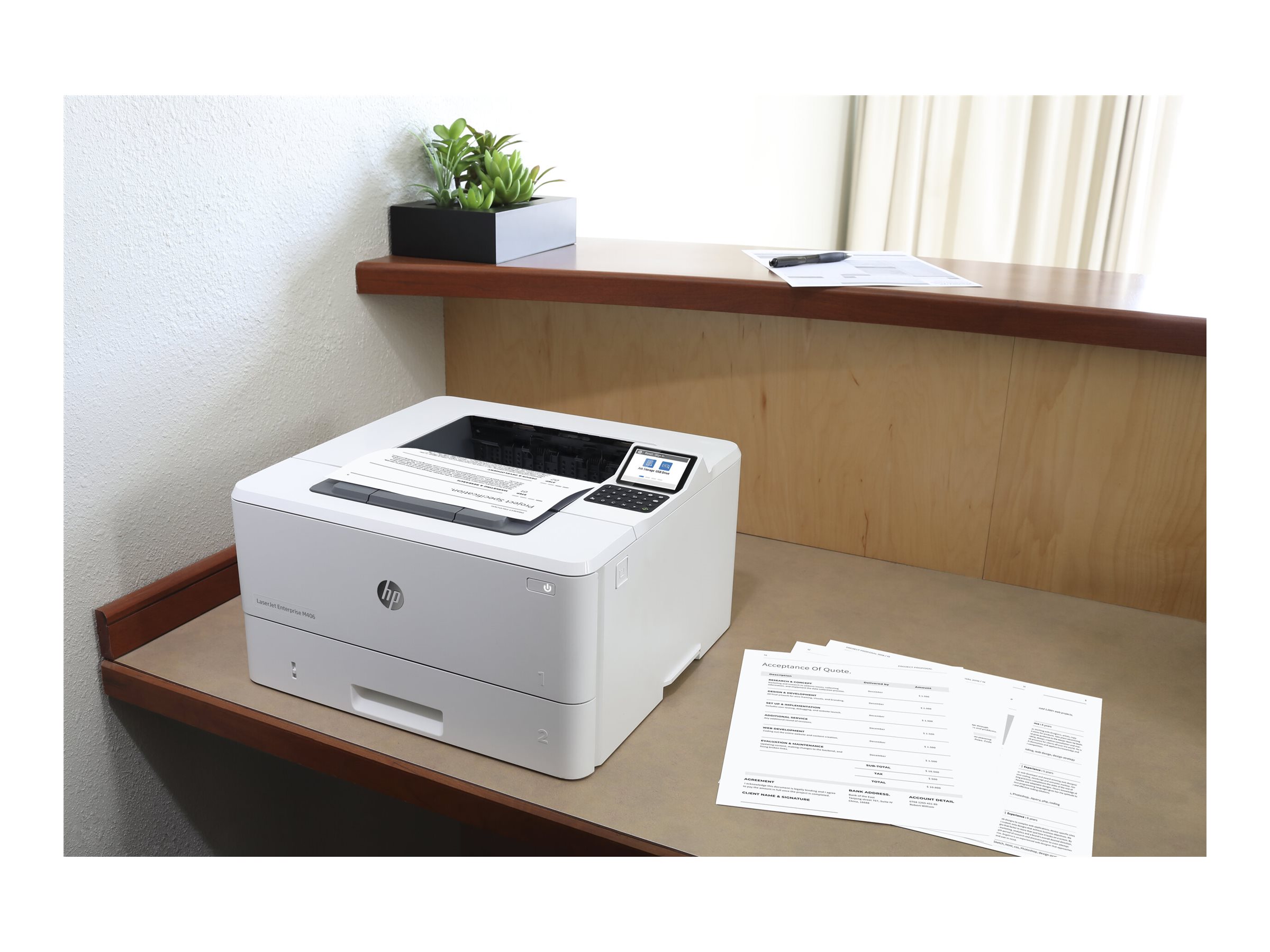 HP LaserJet Enterprise M406dn A4 mono - Image 3