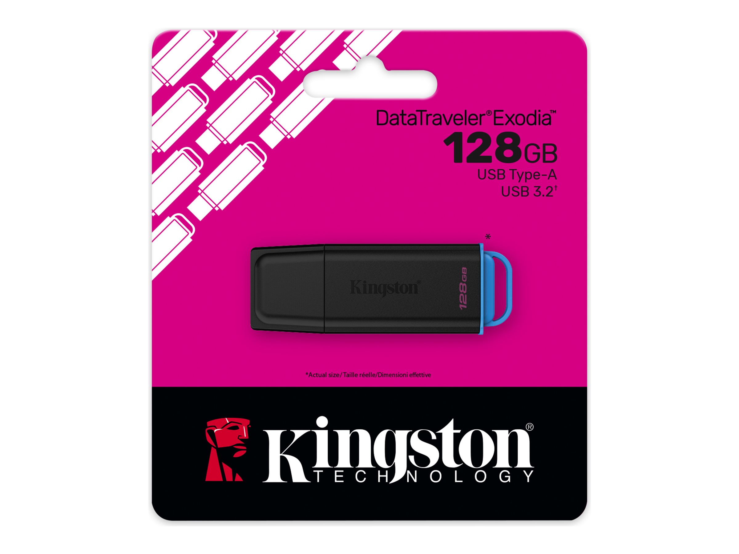 KINGSTON 128GB Portable USB 3.2 Bk/Blue