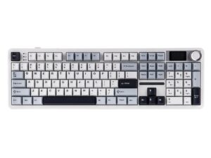 AULA F108 PRO Tri-Mode Vezeték Nélküli Mechanikus Gamer Billentyűzet - Fehér-Kék