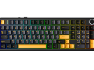 AULA F99 PRO Vezeték Nélküli Mechanikus Gamer Billentyűzet - Fekete-Sárga