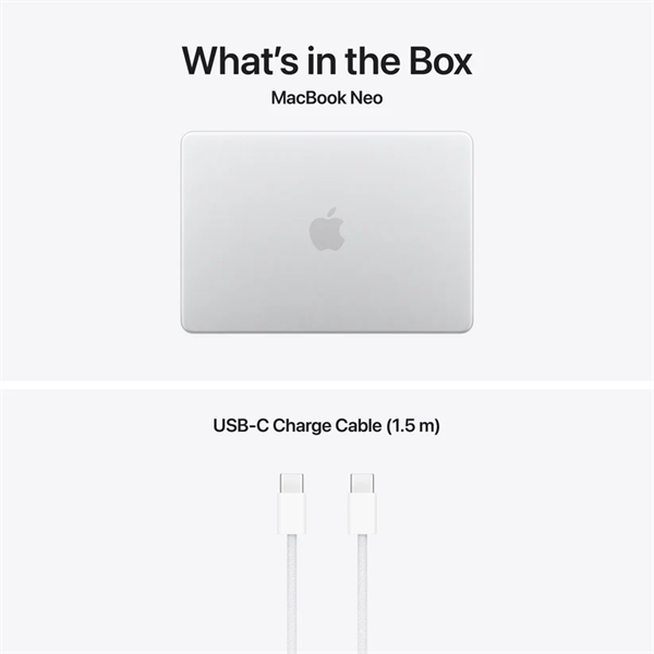 Apple Macbook NEO, 13" A18 PRO , 8GB/256GB - Silver - HUN KB - Image 3