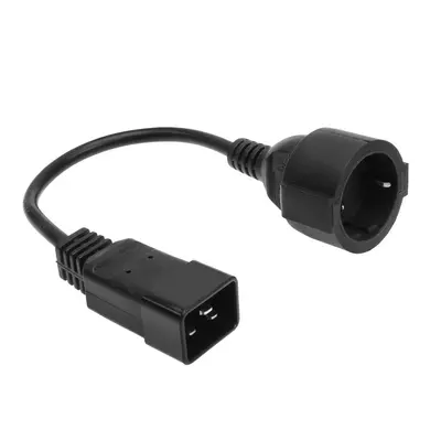 ACT Powercord C20 IEC 60320- CEE 7/3 0,2m Black – 2. kép